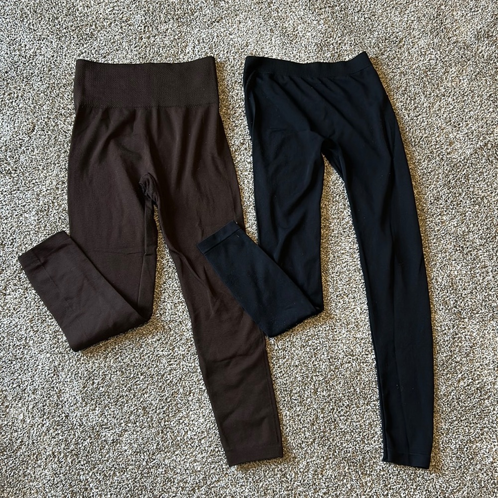 Brown & black leggins